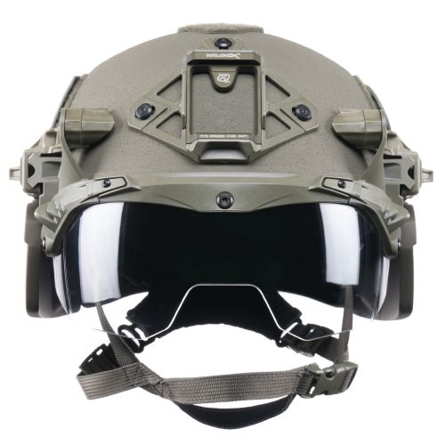 EXFIL Ballistic Ear Covers and EXFIL Ballistic Visor Ranger Green
